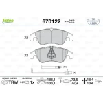 Valeo Ön Fren Balatası – 670122 / OEM 8K0698151G