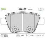 Valeo Arka Fren Balatası – 670137 / OEM 2K5698451