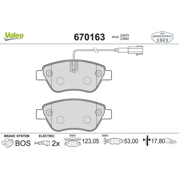 Valeo Ön Fren Balatası – 670163