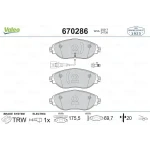 Valeo Ön Fren Balatası – 670286 / OEM 3C0698151F