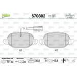 Valeo Arka Fren Balatası – 670302 / OEM 77365752