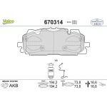 Valeo Ön Fren Balatası – 670314 / OEM 4M0698151AP