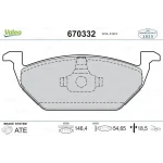 Valeo Ön Fren Balatası – 670332 / OEM 1J0698151J