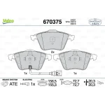 Valeo Ön Fren Balatası – 670375 / OEM 8J0698151F
