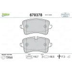 Valeo Arka Fren Balatası – 670378 / OEM 8K0698451A