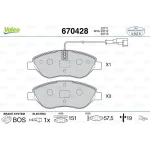 Valeo Ön Fren Balatası – 670428 / OEM 71770112