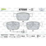 Valeo Ön Fren Balatası – 670585 / OEM 8W0698151AA