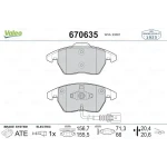 Valeo Ön Fren Balatası – 670635 / OEM 3C0698151B