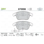Valeo Ön Fren Balatası – 670996 / OEM 8K0698151F