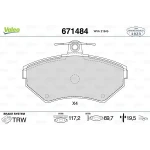 Valeo Ön Fren Balatası – 671484 / OEM 8E0698151A