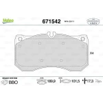 Valeo Ön Fren Balatası – 671542 / OEM 8W0698151BF