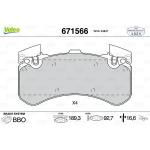 Valeo Ön Fren Balatası – 671566 / OEM 4H0698151J