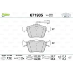 Valeo Arka Fren Balatası – 671905 / OEM 77367718