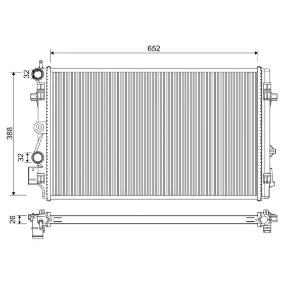 Valeo Radyatör – 701331 / OEM 6R0121253D ürün görseli