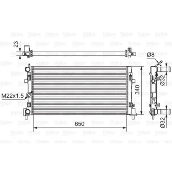 Valeo Radyatör – 701522 / OEM 6R0121253L ürün görseli