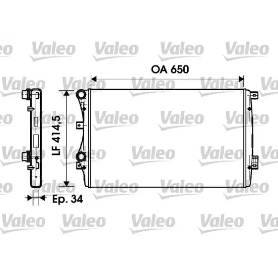 Valeo Radyatör – 732872 / OEM 5K0121251H ürün görseli
