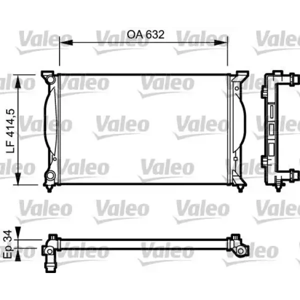 Valeo Radyatör – 732963 / OEM 8E0121251A