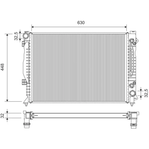 Valeo Radyatör – 734753 / OEM 4B0121251A