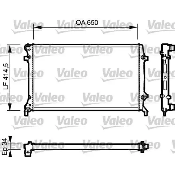 Valeo Radyatör – 735120 / OEM 1K0121251AR ürün görseli