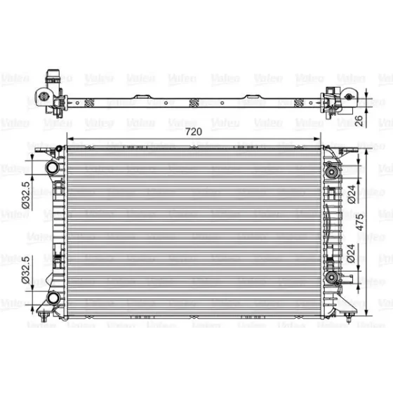 Valeo Radyatör – 735472 / OEM 8K0121251AC ürün görseli