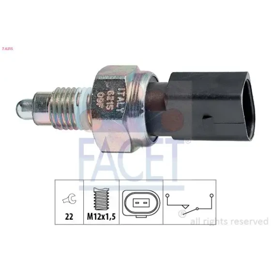 Facet Geri Vites Müşürü – 7.6215 / OEM 02K945415C ürün görseli