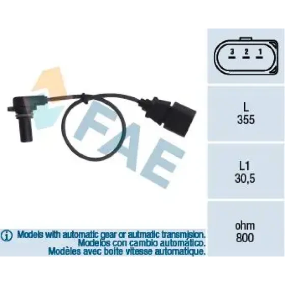 FAE Devir Sensörü – 79062 / OEM 01M927321B ürün görseli