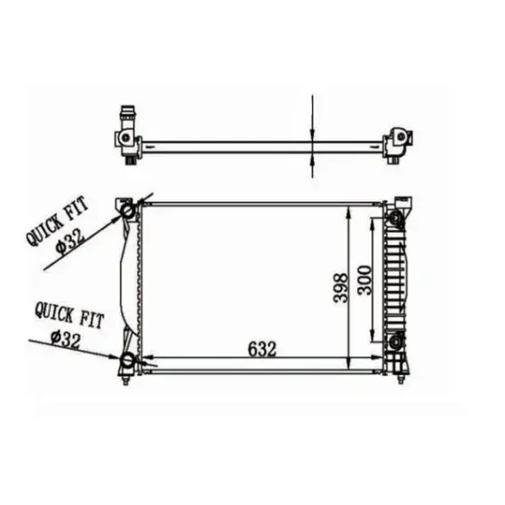 MGA Radyatör – 80571 / OEM 8E0121251AQ ürün görseli