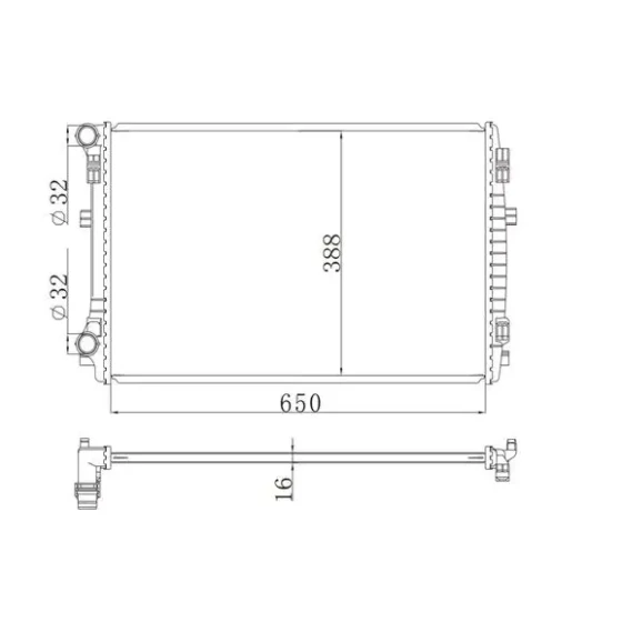 MGA Radyatör – 80584 / OEM 5Q0121251EM ürün görseli