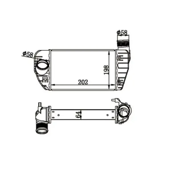 MGA Turbo Radyatörü – 80587 / OEM 4F0145805AD