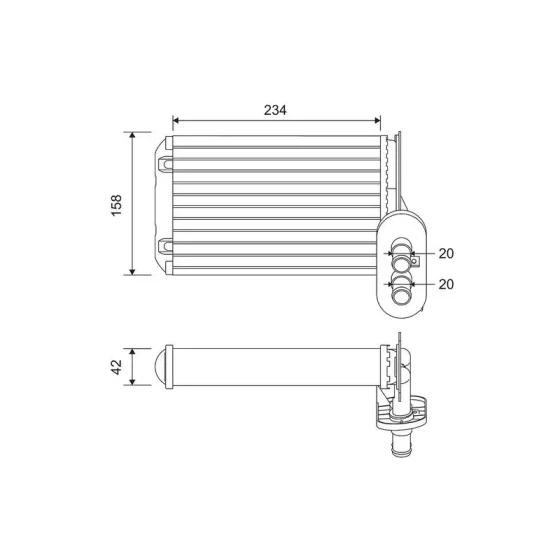 Valeo Kalorifer Radyatörü – 812030 / OEM 191819031 ürün görseli