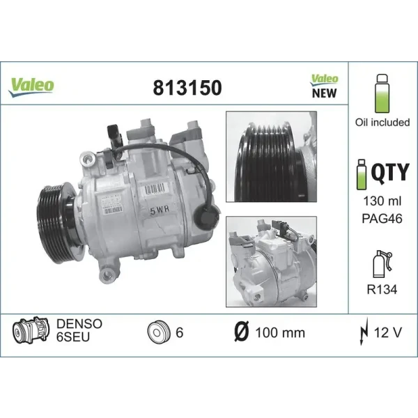 Valeo Klima Kompresörü – 813150 / OEM 8E0260805BA