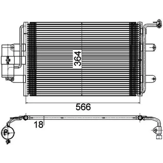 MGA Klima Radyatörü – 82154 / OEM 1J0820413N ürün görseli