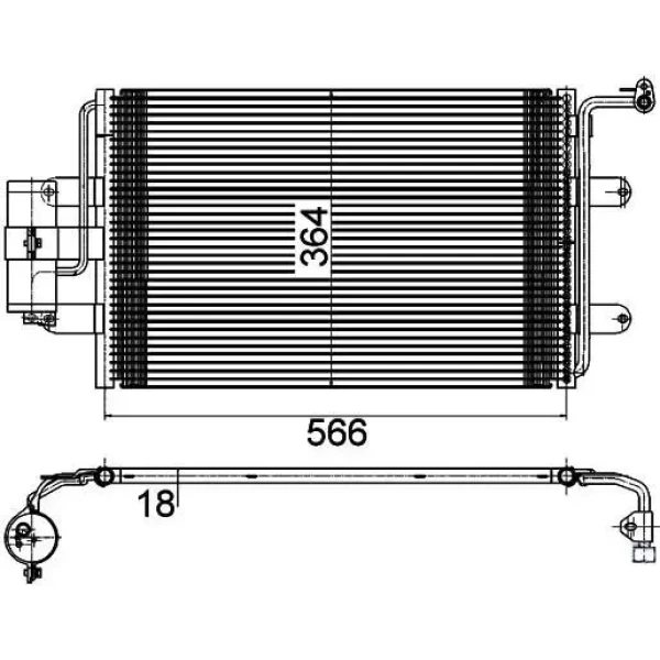 MGA Klima Radyatörü – 82154 / OEM 1J0820413N