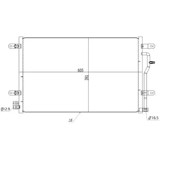 MGA Klima Radyatörü – 82198 / OEM 8E0260403B ürün görseli