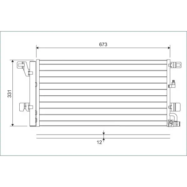 Valeo Klima Radyatörü – 822596 / OEM 8W0816411L