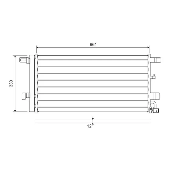 Valeo Klima Radyatörü – 822650 / OEM 8W0816421J ürün görseli