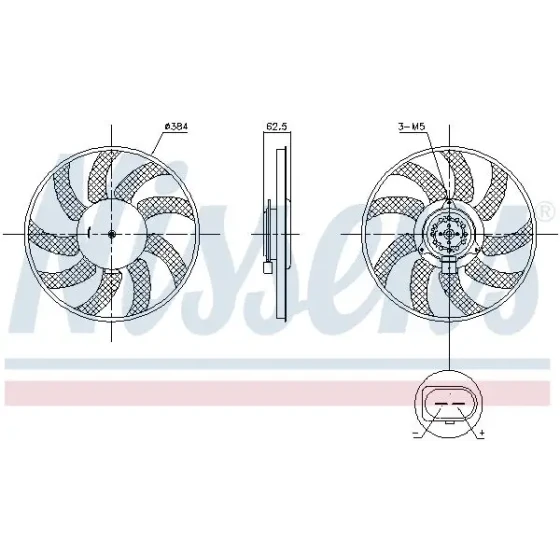 Nissens Fan Motoru – 850099 / OEM 8K0959455L ürün görseli