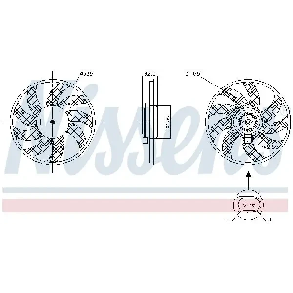 Nissens Fan Motoru – 850105 / OEM 8K0959455Q