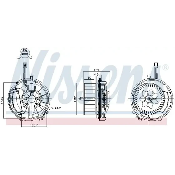 Nissens Kalorifer Motoru – 87524 / OEM 3Q1819021C ürün görseli