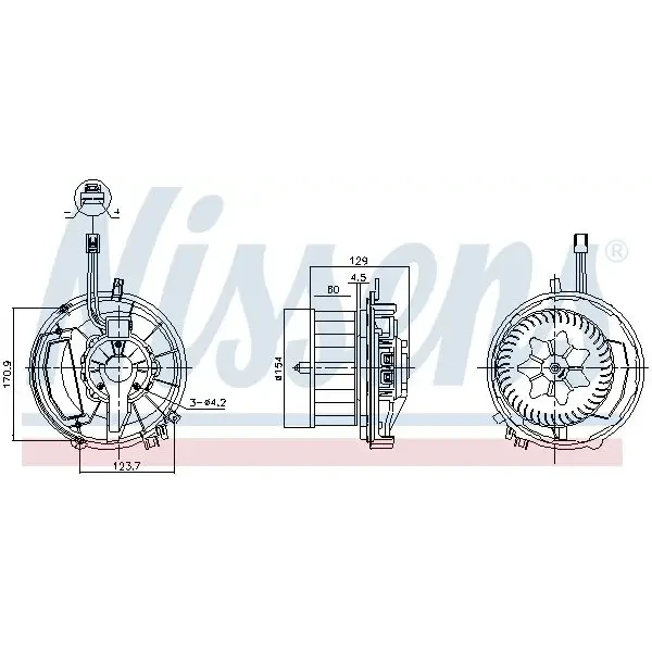 Nissens Kalorifer Motoru – 87524 / OEM 3Q1819021C