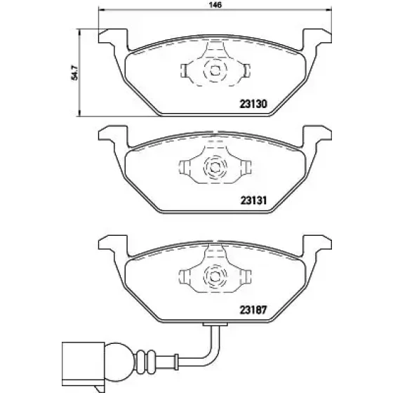 Hella Ön Fren Balatası – 8DB355008-551 / OEM 8E0098301S ürün görseli