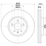Hella Ön Fren Diski – 8DD355113-911 / OEM 4GD615301