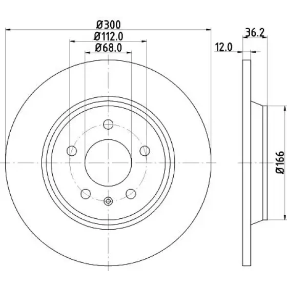 Hella Arka Fren Diski – 8DD355113-931 ürün görseli