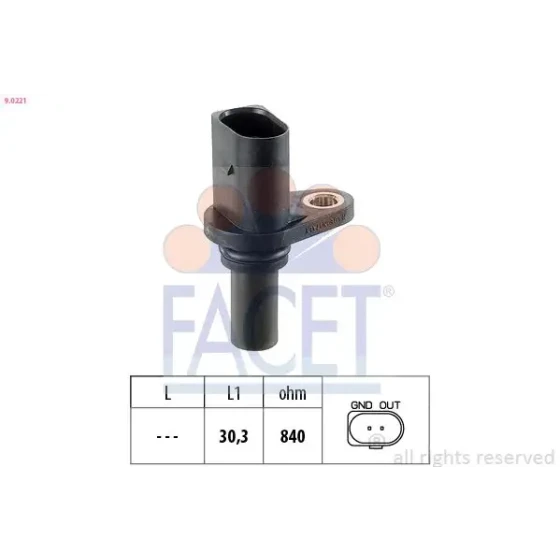 Facet Kilometre Hız Sensörü – 9.0221 / OEM 095927321B ürün görseli