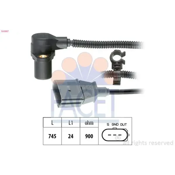 Facet Krank Sensörü – 9.0267 / OEM 071957147