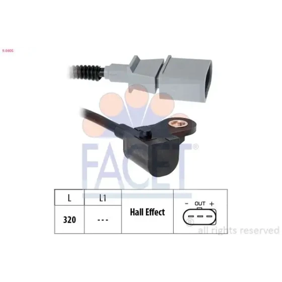 Facet Eksantrik Sensörü – 9.0605 / OEM 03L907601 ürün görseli