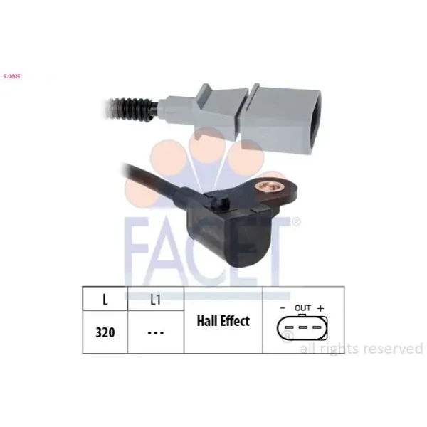 Facet Eksantrik Sensörü – 9.0605 / OEM 03L907601