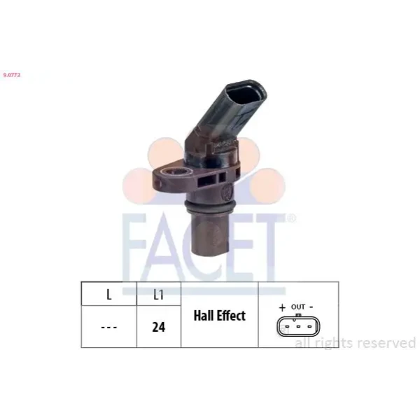 Facet Devir Sensörü – 9.0773 / OEM 02T906207D