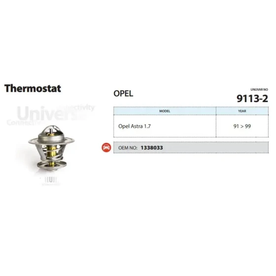 Ünüvar Termostat – 9113-2 / OEM 1338033 ürün görseli