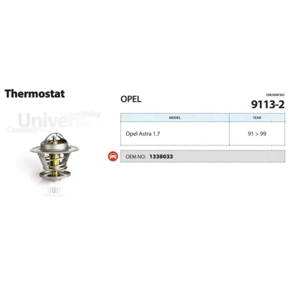 Ünüvar Termostat – 9113-2 / OEM 1338033